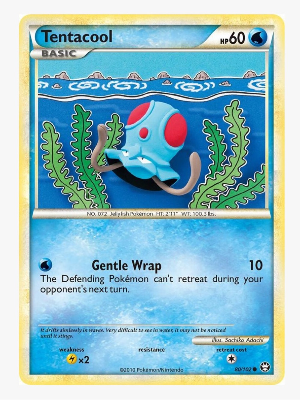 Tentacool Triumphant Pokemon Trading Card